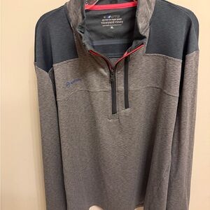 Vineyard Vines Black and Gray Shep Shirt with Red Accents